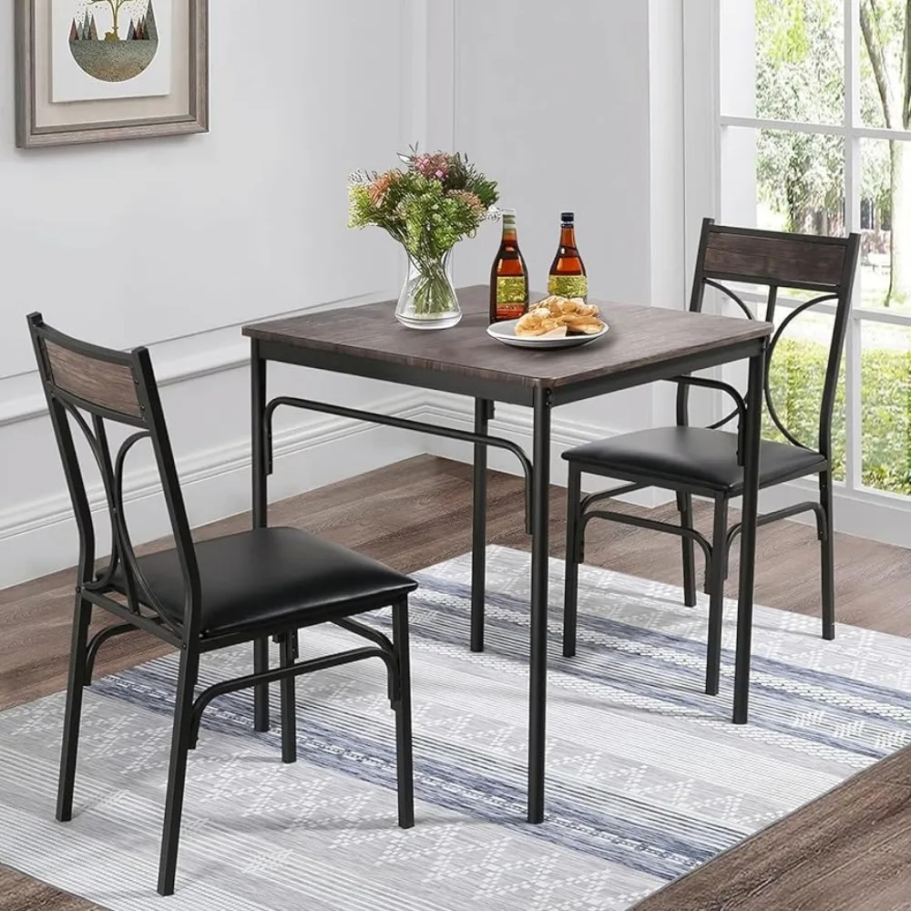Dining Room Sets 3-Piece Chairs 36"Counter Height Set for Kitchen Restaurant,Brown and Black,Dinings Table for 2
Dining Room Sets 3-Piece Chairs 36"Counter Height Set for Kitchen Restaurant,Brown and Black,Dinings Table for 2