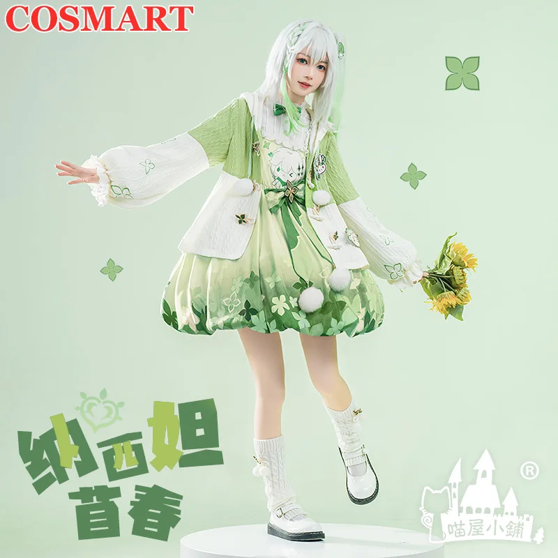 COSMART Genshin Impact нахида, милая повседневная одежда, платье, костюм для косплея, костюм для Хэллоуина, наряд для вечеринки, одежда для женщин
COSMART Genshin Impact нахида, милая повседневная одежда, платье, костюм для косплея, костюм для Хэллоуина, наряд для вечеринки, одежда для женщин