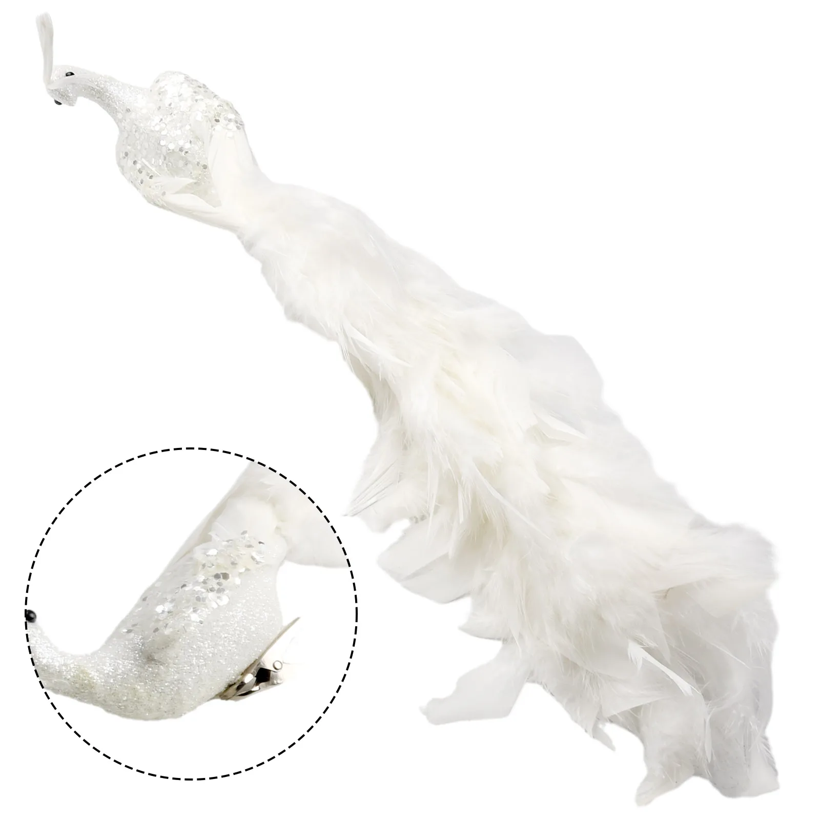 1PCS Artificial White Peacocks Feathered Christmas Tree Wedding Party Home Decor Ornaments Simulated Natural Peacock Pendant
1PCS Artificial White Peacocks Feathered Christmas Tree Wedding Party Home Decor Ornaments Simulated Natural Peacock Pendant