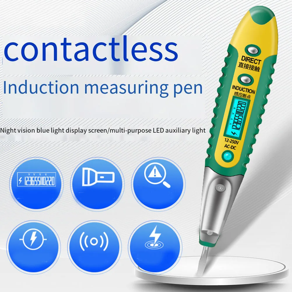 1pc VD700 Digital Tester Pencil Non-contact Saft Test Pen AC DC 12-250V Electrical LCD Display Screwdriver Voltage Indicator
1pc VD700 Digital Tester Pencil Non-contact Saft Test Pen AC DC 12-250V Electrical LCD Display Screwdriver Voltage Indicator