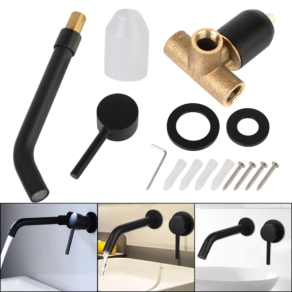 Brass Faucet Bathroom Sink Faucet Tap Hot Cold Wash Basin Hot Cold Water Water Swivel Spout Matte Black Wall Mounted Bath Mixer
Brass Faucet Bathroom Sink Faucet Tap Hot Cold Wash Basin Hot Cold Water Water Swivel Spout Matte Black Wall Mounted Bath Mixer