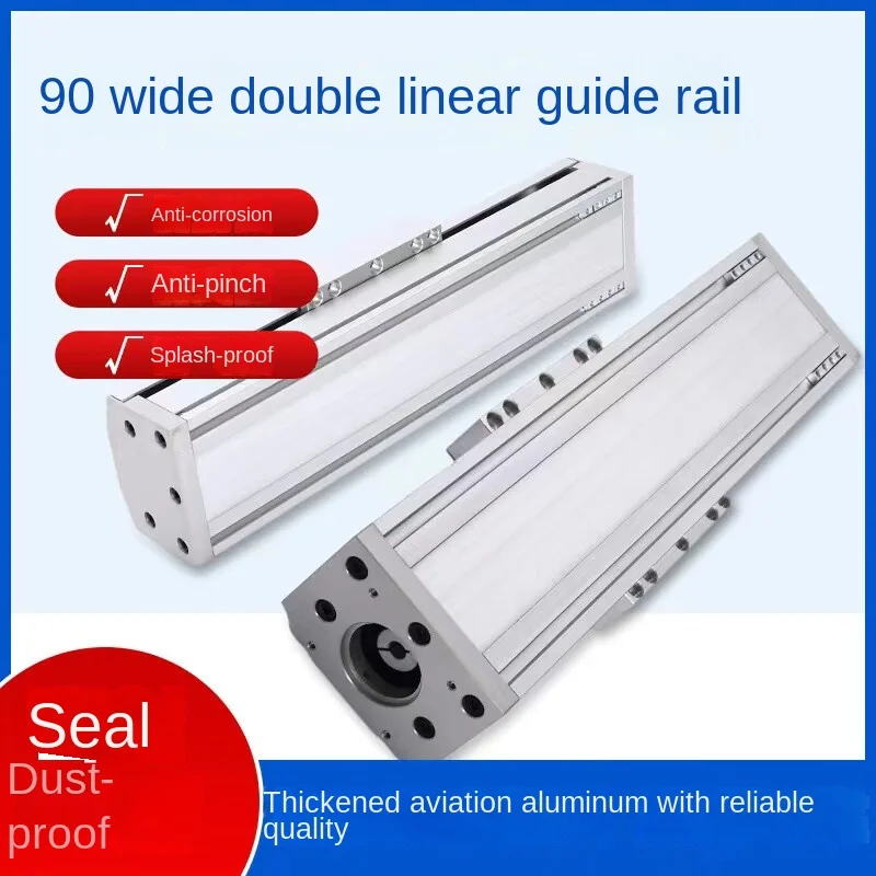 

90 Wide Double Linear Guide Rail Ball Screw Bar Fully Enclosed One-Word Sliding Table Module Cross Gantry