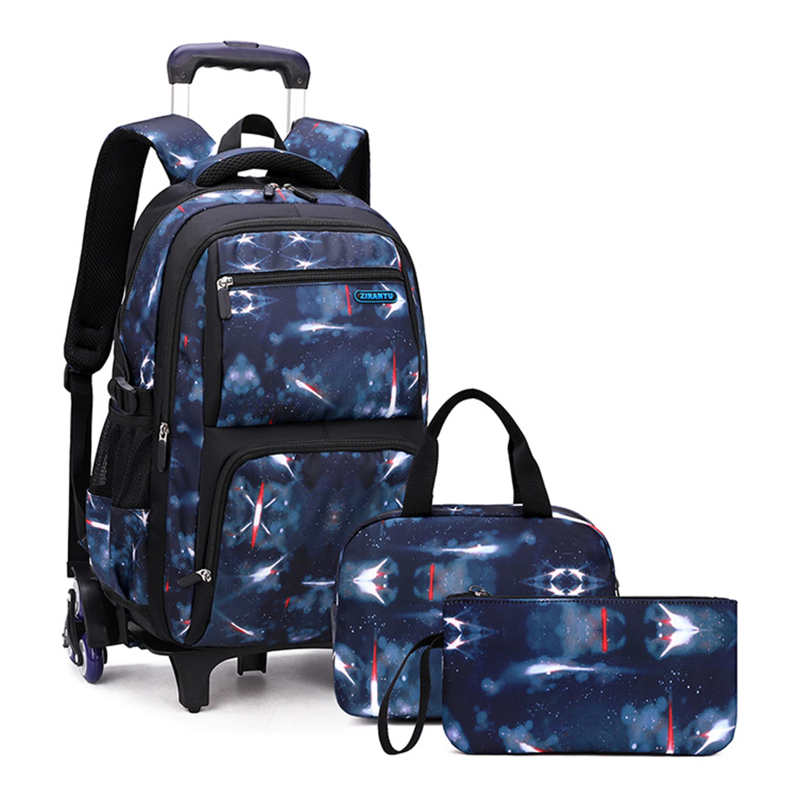 Kids Rolling Backpack for Boys Girls Luggage Wheeled Backpack Trolley School Bag Bookbag with Lunch Bag Pencil Bag
Kids Rolling Backpack for Boys Girls Luggage Wheeled Backpack Trolley School Bag Bookbag with Lunch Bag Pencil Bag