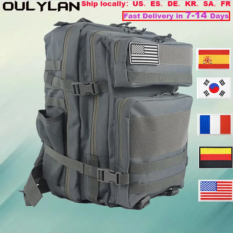 

Oulylan Outdoor 25L 45L Military Tactical Backpack Training Bag Hiking Camping Travel Rucksack Army 3D Trekking Molle Knapsack