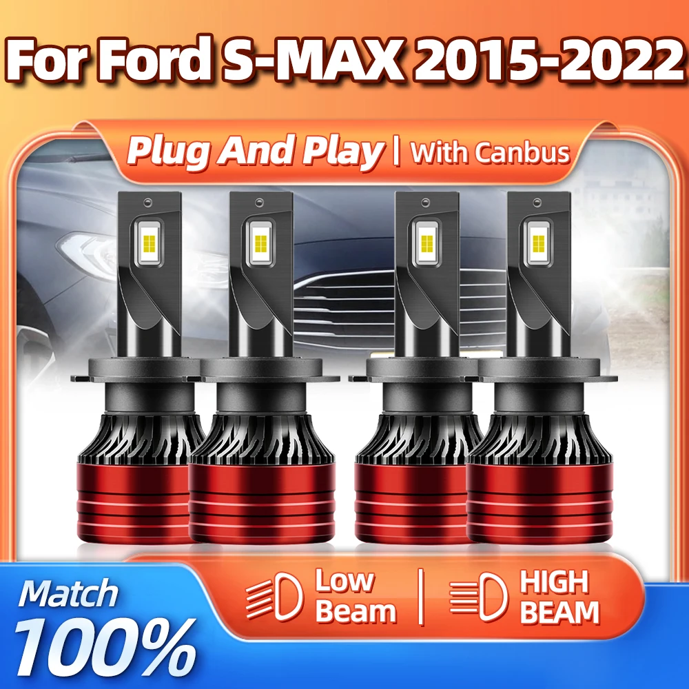 

Фара головного света 240 Вт, 6000 лм, 2016 к, 12 В, С чипом CSP, для Ford S-MAX 2015, 2017, 2018, 2019, 2020, 2021, 2022,