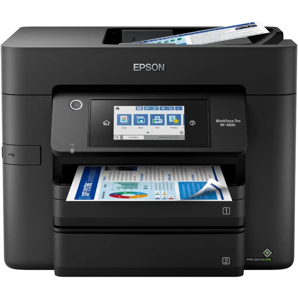 

Workforce Pro WF-4830 Wireless All-in-One Printer with Auto 2-Sided Print, Copy, Scan and Fax, 50-Page ADF