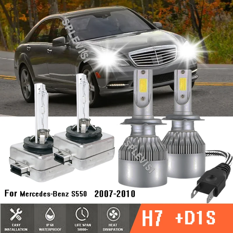 4x H7 D1S LED & HID Headlight Bulbs High & Low Replacement Lamp 6000K For Mercedes-Benz S550 2007-2010 2007 2008 2009 2010
4x H7 D1S LED & HID Headlight Bulbs High & Low Replacement Lamp 6000K For Mercedes-Benz S550 2007-2010 2007 2008 2009 2010