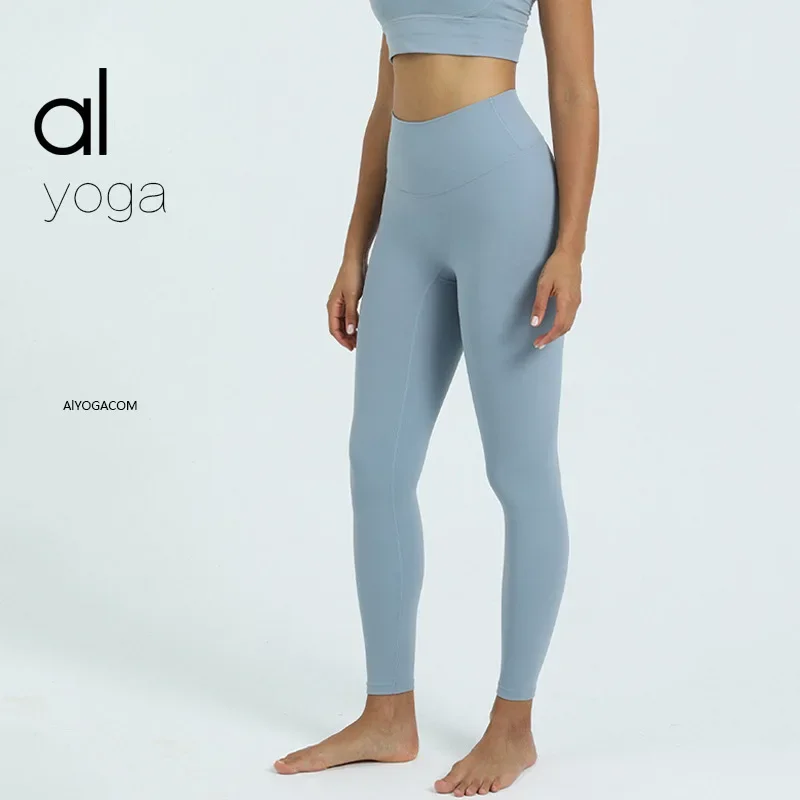 

al logo Zumba wear Yoga pants nude feeling no embarrassment line high waist elastic waist peach hip fitness pants Leggings for f