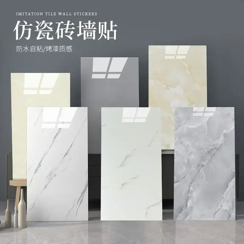 

Imitation Marble Wall Panels PVC 3D Waterproof Kitchen Decoration Stickers Strong Adhesive Peel and Paste Tile Home Wallpaper