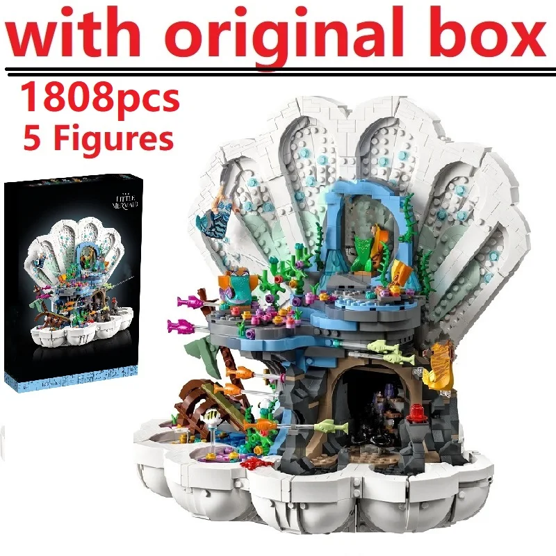 

Princess Mermaid Royal Clamshell Underwater Palace Dream Castle Building Blocks Children's Toy Girls Birthday Gift 43225