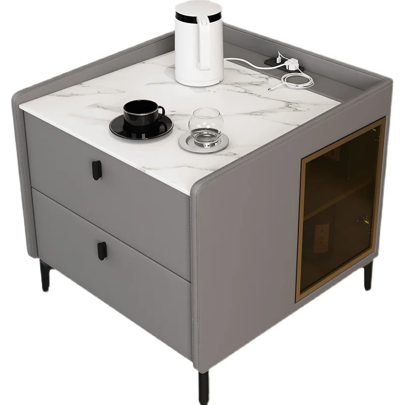 ZL Smart Corner Table Solid Wood Leather Stone Plate Storage Tea Table with USB
ZL Smart Corner Table Solid Wood Leather Stone Plate Storage Tea Table with USB