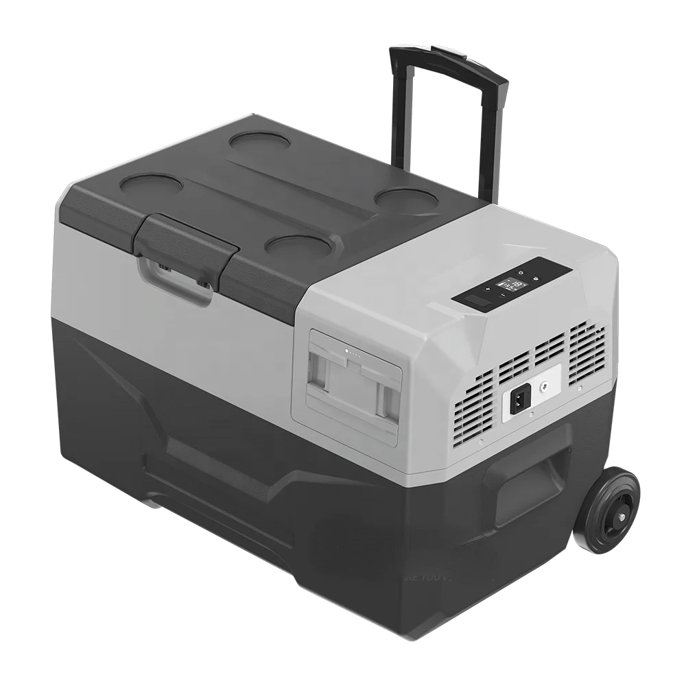 ECX30 Small 12v DC Compressor 30L Portable Camper Refrigerator APP Control Solar Powered With Wheels And Pull Handle Car Fridges
ECX30 Small 12v DC Compressor 30L Portable Camper Refrigerator APP Control Solar Powered With Wheels And Pull Handle Car Fridges