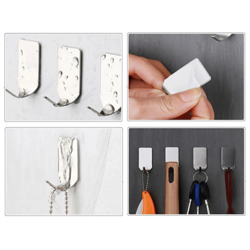 12Pcs Self1 Adhesive Bathroom Wall Door Stainless Steel Holder Hook Hanger Hooks Stick On Wall Hanging Door Clothes Towel Racks
12Pcs Self1 Adhesive Bathroom Wall Door Stainless Steel Holder Hook Hanger Hooks Stick On Wall Hanging Door Clothes Towel Racks