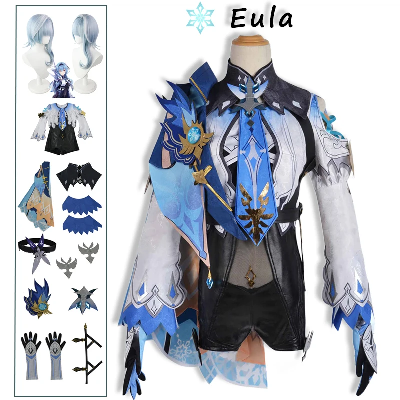 Eula Lawrence Cosplay Genshin Impact Costume Wig Uniform Wave Flower Knight Funny Costume Glove Jewelry Halloween Carnival
Eula Lawrence Cosplay Genshin Impact Costume Wig Uniform Wave Flower Knight Funny Costume Glove Jewelry Halloween Carnival