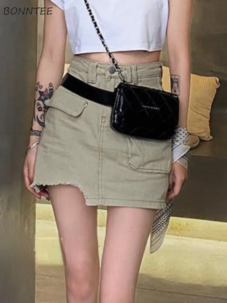 Denim Skirts Women Creativity Simple Daily Basics Casual All-match Delicate Popular Charming Cool Sexy Korean Style Personality
Denim Skirts Women Creativity Simple Daily Basics Casual All-match Delicate Popular Charming Cool Sexy Korean Style Personality