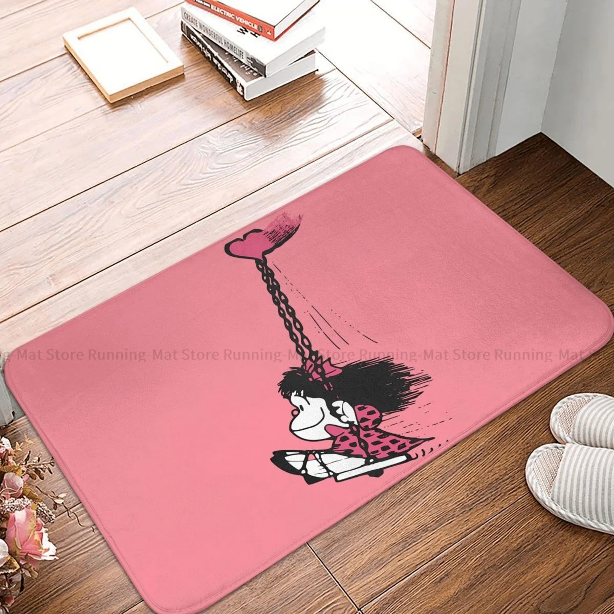 Мультяшный нескользящий Придверный коврик Mafalda Love You Bath, кухонный коврик, уличный декор с рисунком
Мультяшный нескользящий Придверный коврик Mafalda Love You Bath, кухонный коврик, уличный декор с рисунком