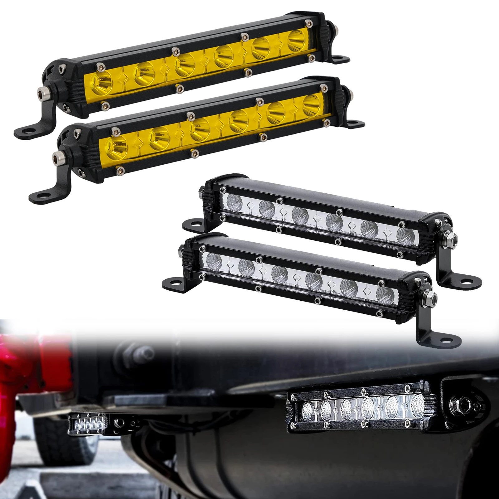 2pcs 7" Ultra Slim Single Row Off Road LED Light Bar Spot Flood Beam 30W IP68 12V 24V Fog Driving Work Lights for Trucks ATV Car
2pcs 7" Ultra Slim Single Row Off Road LED Light Bar Spot Flood Beam 30W IP68 12V 24V Fog Driving Work Lights for Trucks ATV Car