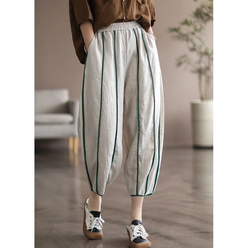 

Cotton and Linen Bloomers Women's Harem Pants New 2023 Summer Thin Section Large Size Loose Nine-point Casual Pants