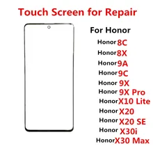 Écran tactile LCD de remplacement en verre, pour Huawei Honor 8C 8X 9A 9C 9X Pro 10X Lite X20 SE X30 Max=