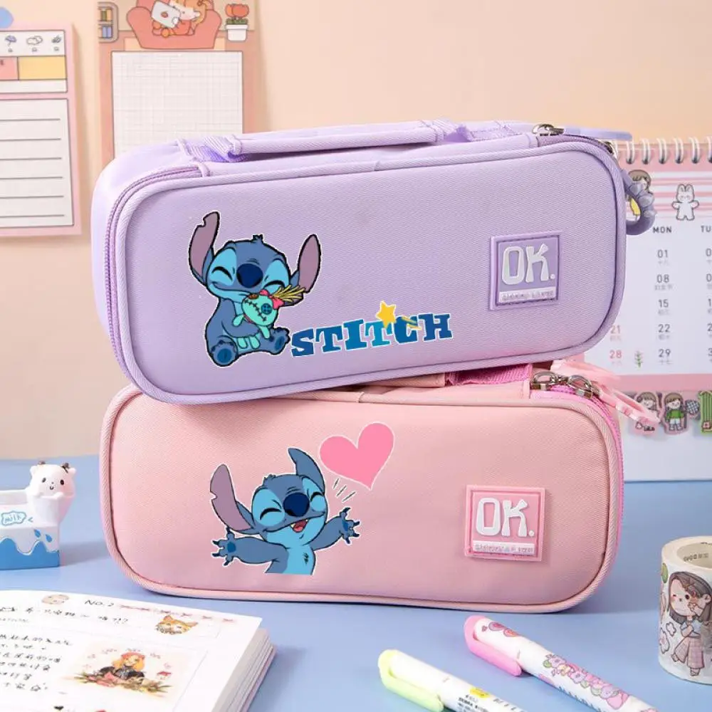 

Пеналы Kawaii Stitch, вместительный пенал, держатель для карандашей, предназначенный для начала Школьного сезона