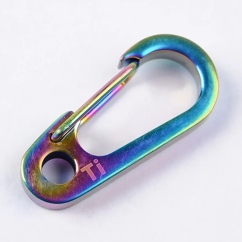 Titanium Alloy Carabiner Ring Keychain Hook Buckle Traveling Backpacking Excellent Workmanship Resistant To Breakage
Titanium Alloy Carabiner Ring Keychain Hook Buckle Traveling Backpacking Excellent Workmanship Resistant To Breakage