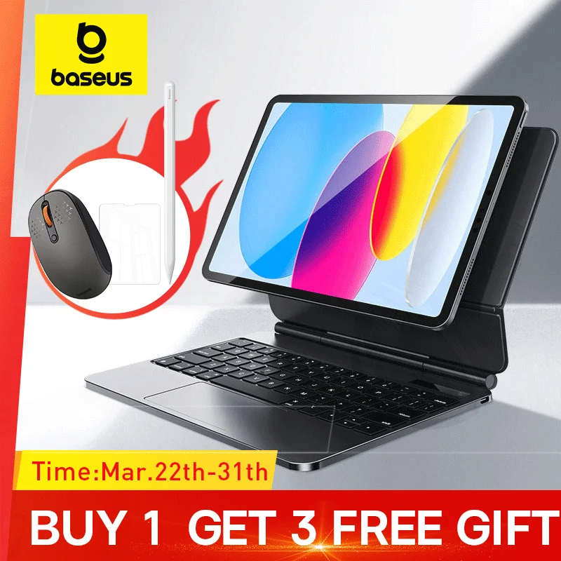 Волшебная клавиатура Baseus для iPad Pro Air 4 5, магнитная клавиатура, Bluetooth беспроводная клавиатура, эргономичная складная клавиатура для планшета
Волшебная клавиатура Baseus для iPad Pro Air 4 5, магнитная клавиатура, Bluetooth беспроводная клавиатура, эргономичная складная клавиатура для планшета