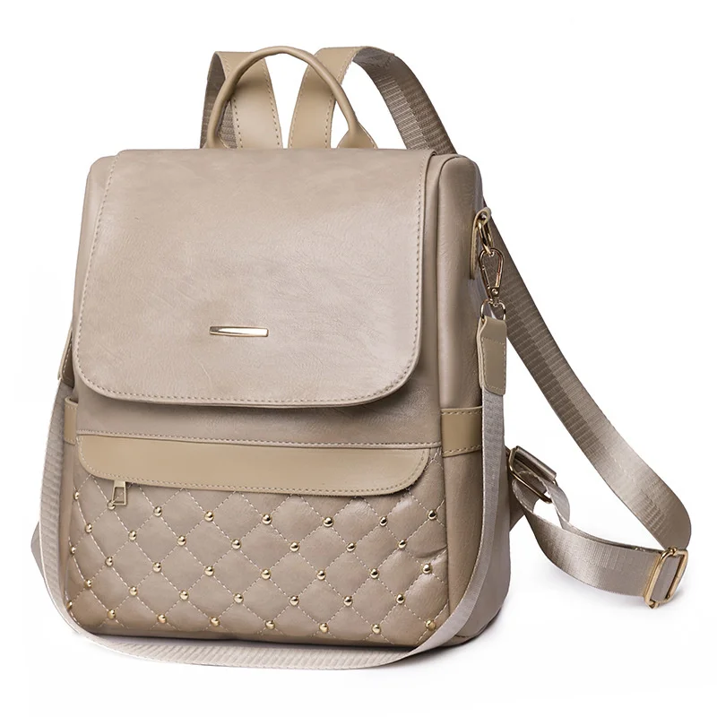 

Women Backpack Fashion Casual Ladies Soft PU Leather Handbags Shoulder Bags Female Hasp Anti-theft Travel Bags School Bag