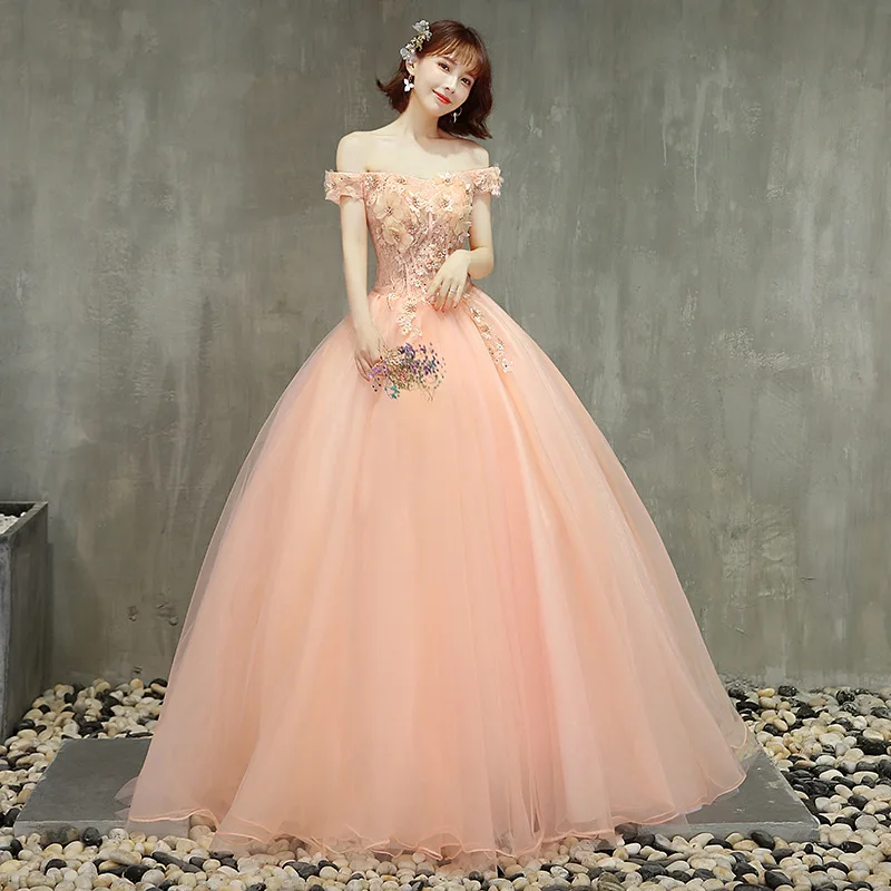 Pink Wedding Dress Long Banquet Ball gowns Evening Gown plus Size Lace dresses gala H227
Pink Wedding Dress Long Banquet Ball gowns Evening Gown plus Size Lace dresses gala H227