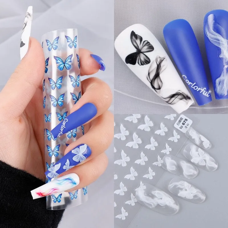 Non-toxic Nail Stickers Butterfly and Smoke Pattern Waterproof Fashionable Ultra Thin Nail Art Decor Paste It At Home 4 Models
Non-toxic Nail Stickers Butterfly and Smoke Pattern Waterproof Fashionable Ultra Thin Nail Art Decor Paste It At Home 4 Models