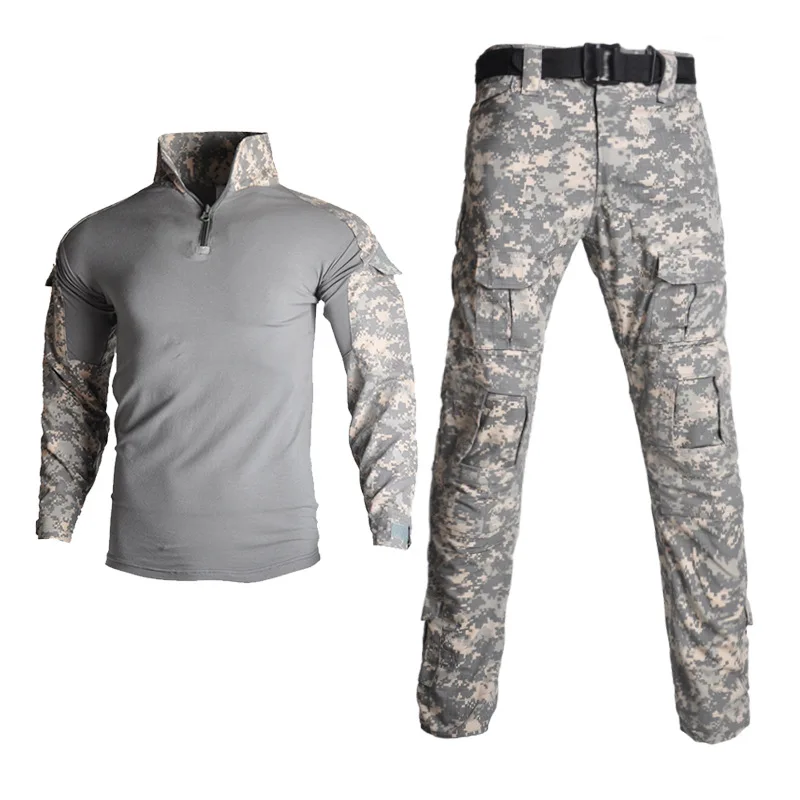 

Tactical Tops Long Sleeve Pants Suits Camouflage Training Unprotected Gear Tactical Training Uniforms ACU Camo