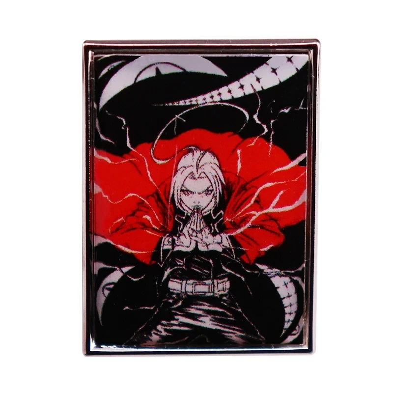 

Fullmetal Alchemist Hard Enamel Pin Edward Elric Brooches clothes Backpack Collar Badge Lapel Pin Jewelry Gifts