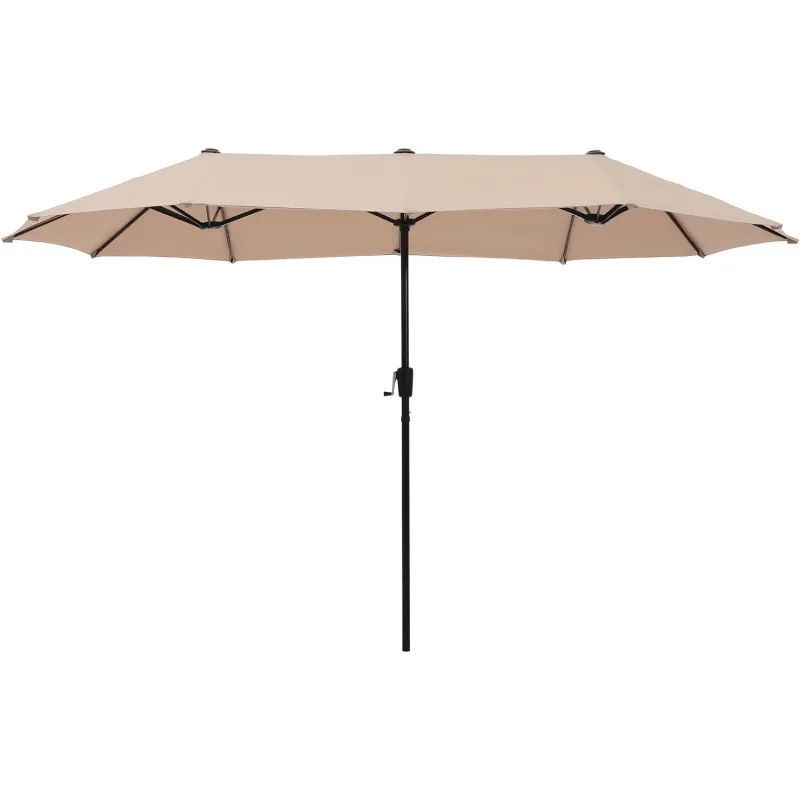 

13ft Rectangle Patio Umbrellas, Large Outdoor Umbrella with Crank, Powerful UV Protective, Table Umbrella Outdoor Patio