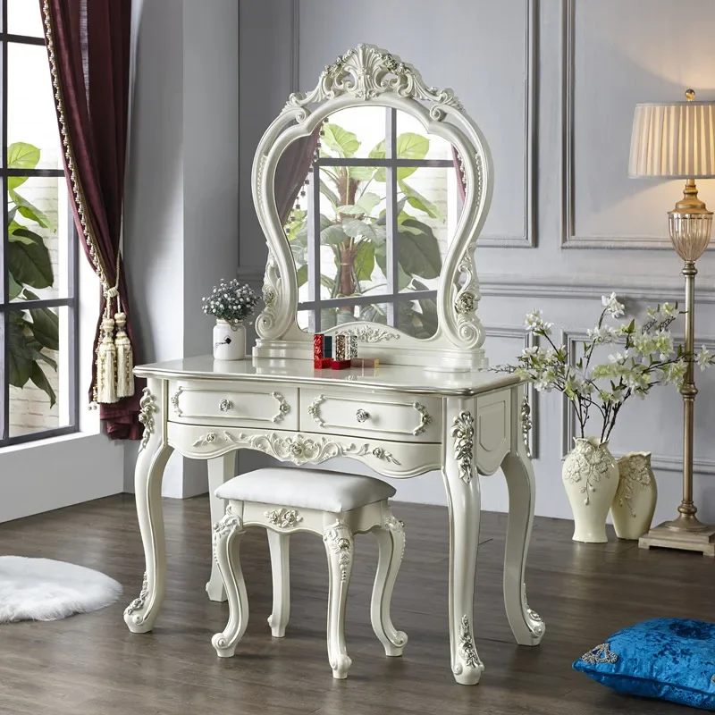 European Luxury Dressing Table Girls Mirror Corner Living Room Dressing Table Bedroom Storage Silla Tocador Salon Furniture
European Luxury Dressing Table Girls Mirror Corner Living Room Dressing Table Bedroom Storage Silla Tocador Salon Furniture