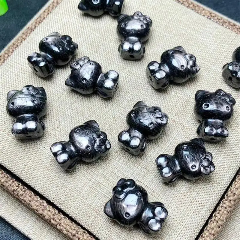 Natural Hypersthene KT Cat Mini Carvings Crystal Healing Stone Craft Figurine Home Room Decor DIY Jewelry Gift 1pcs 17mm
Natural Hypersthene KT Cat Mini Carvings Crystal Healing Stone Craft Figurine Home Room Decor DIY Jewelry Gift 1pcs 17mm