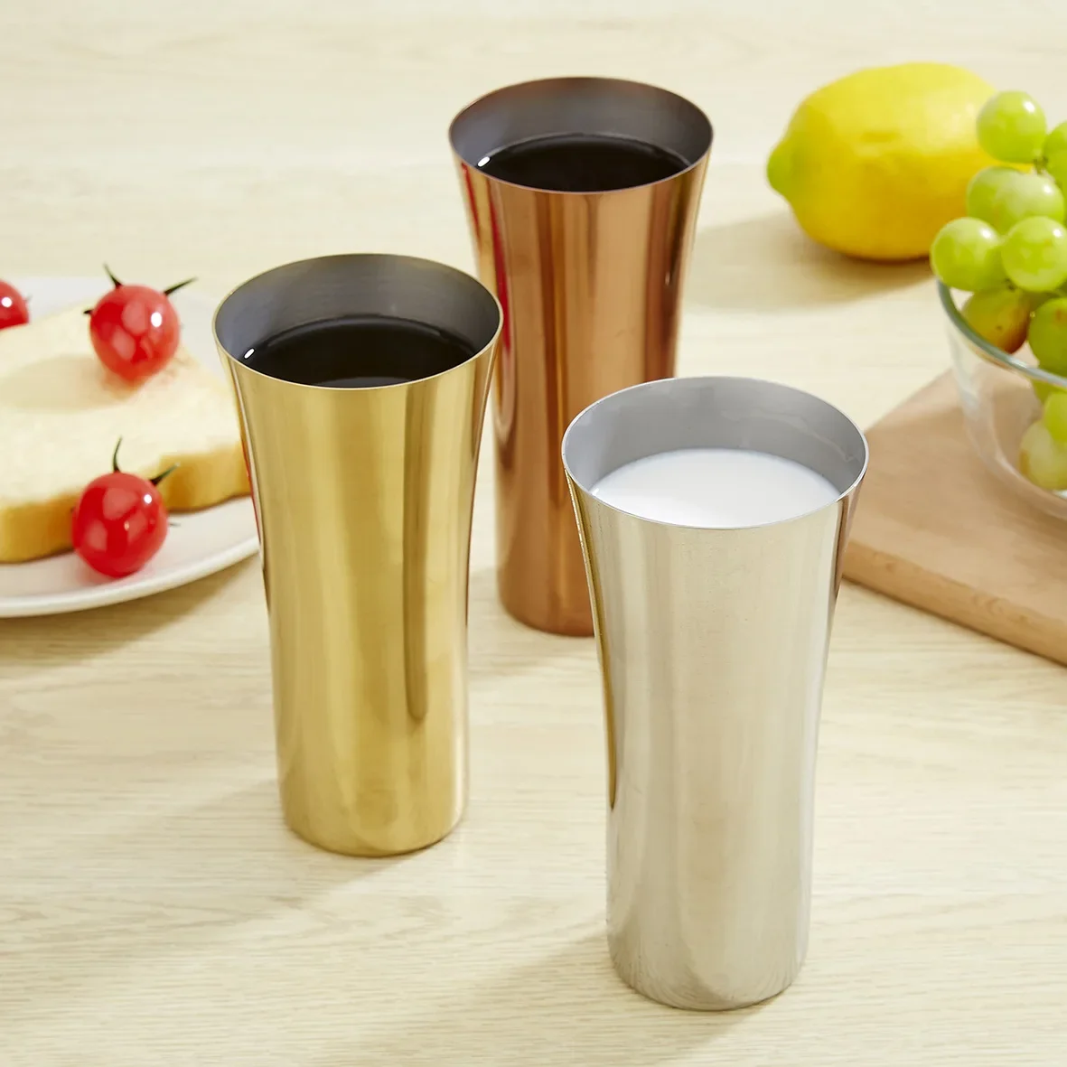

304 Stainless Steel Beer Cup Cold Drink Juice Coffee Water Mojito Vase Gift