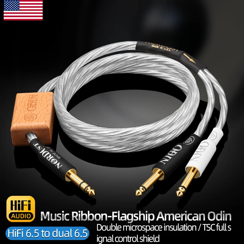 Odin Hifi 6.5mm to Dual 6.5mm Audio Cable OCC Pure Silver 6.5mm Jack to Dual 6.5mm Jack Cable for Electronica Amplifier Speaker
Odin Hifi 6.5mm to Dual 6.5mm Audio Cable OCC Pure Silver 6.5mm Jack to Dual 6.5mm Jack Cable for Electronica Amplifier Speaker