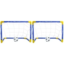 2 Sets Mini Football Goal DIY Football Net Door Kids Indoor Sports Toys Soccer Goal Door Training Game Toy Children