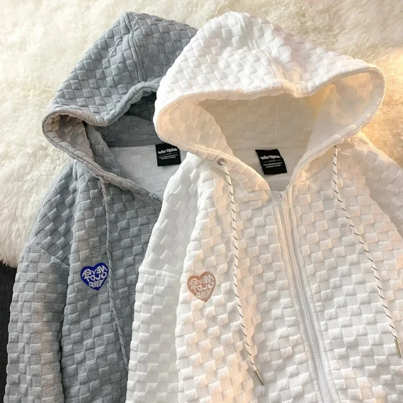2024 Waffle Baseball Uniform Jacket Women Loose Harajuku Style Hoodie Women Oversized Sweatshirt Autumn Streetwear White hoodie
2024 Waffle Baseball Uniform Jacket Women Loose Harajuku Style Hoodie Women Oversized Sweatshirt Autumn Streetwear White hoodie