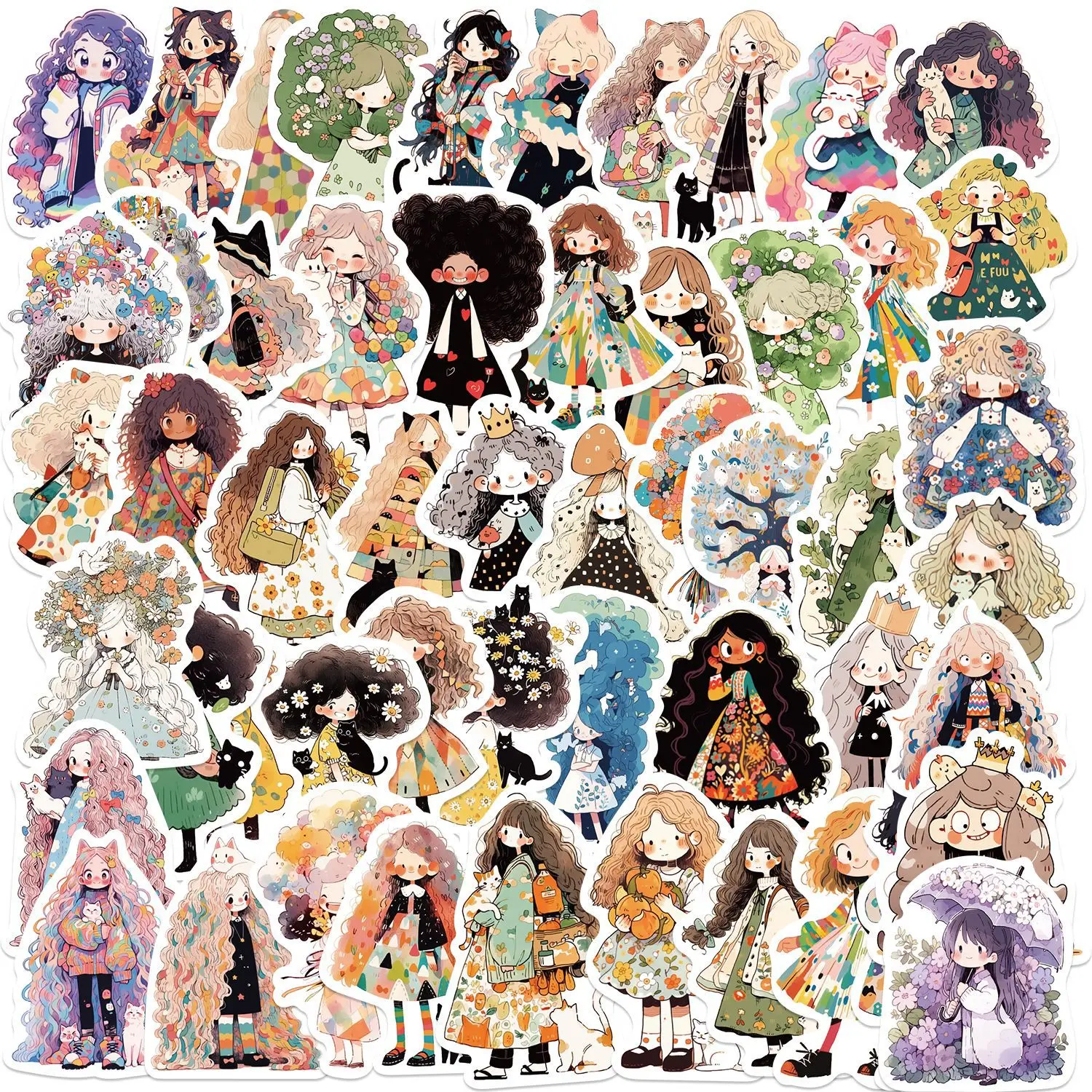 10/30/50PCS Cartoon Graffiti Pretty Girl Stickers Decorative Stationery Scrapbooking DIY Diary Album Laptop Waterproof Sticker
10/30/50PCS Cartoon Graffiti Pretty Girl Stickers Decorative Stationery Scrapbooking DIY Diary Album Laptop Waterproof Sticker