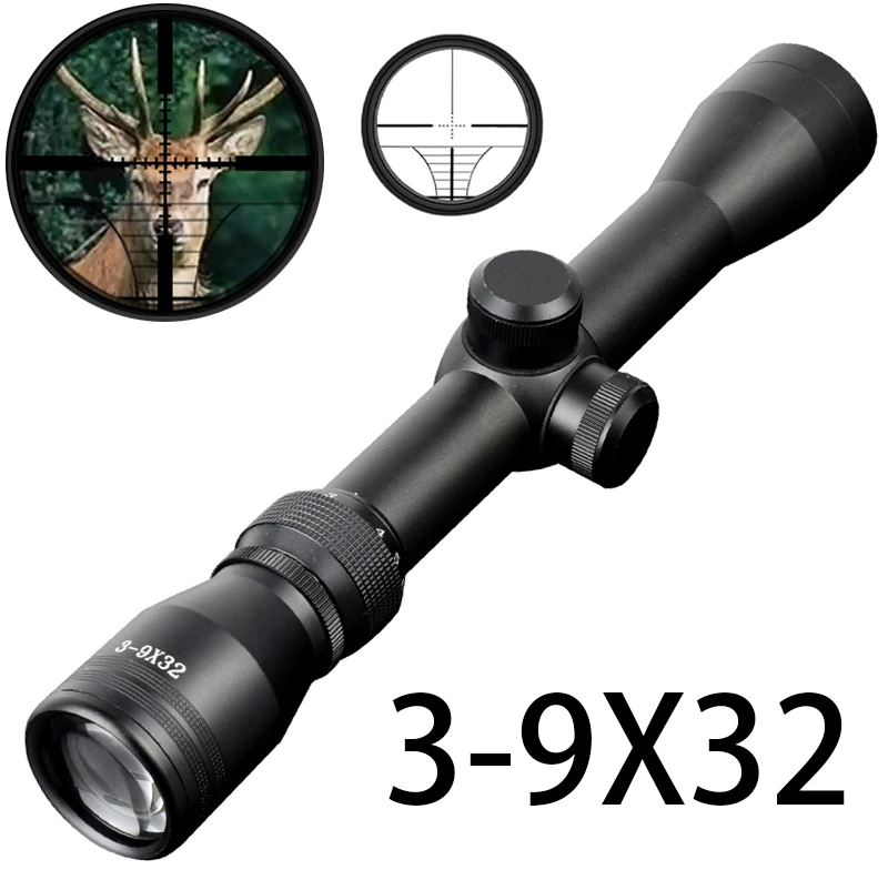 

3-9X32 Hunting Scope Wire Rangefinder Reticle Scope Optics Sights Airsoft Air Guns Sniper Riflescope with 20mm/11mm Rail Mount