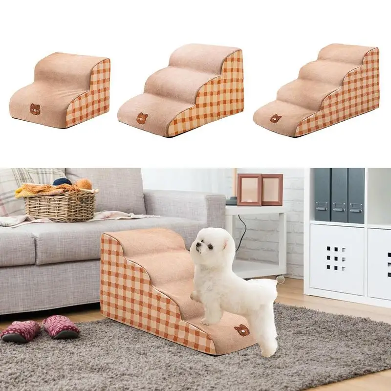 

Dog Stairs Pet 2/3 and 4 Steps Stairs Small Dog Cat Ramp Ladder Anti-slip Removable Dogs Bed Step Stairs stool Pet Supplies