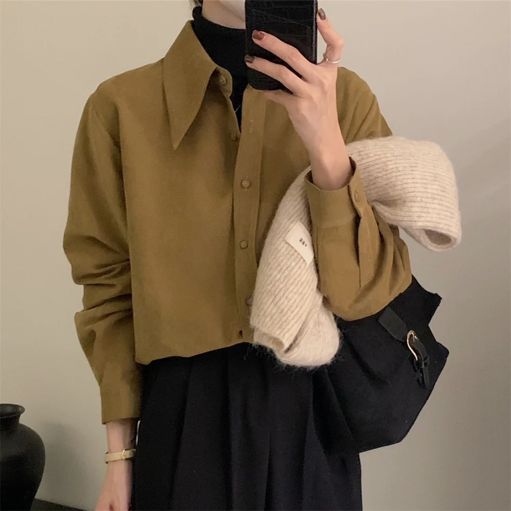 Alien Kitty Korea Work Wear Shirts Vintage Women Elegant Normcore Thickening 2022 Autumn Office Lady Slim Loose Chic Tops
Alien Kitty Korea Work Wear Shirts Vintage Women Elegant Normcore Thickening 2022 Autumn Office Lady Slim Loose Chic Tops