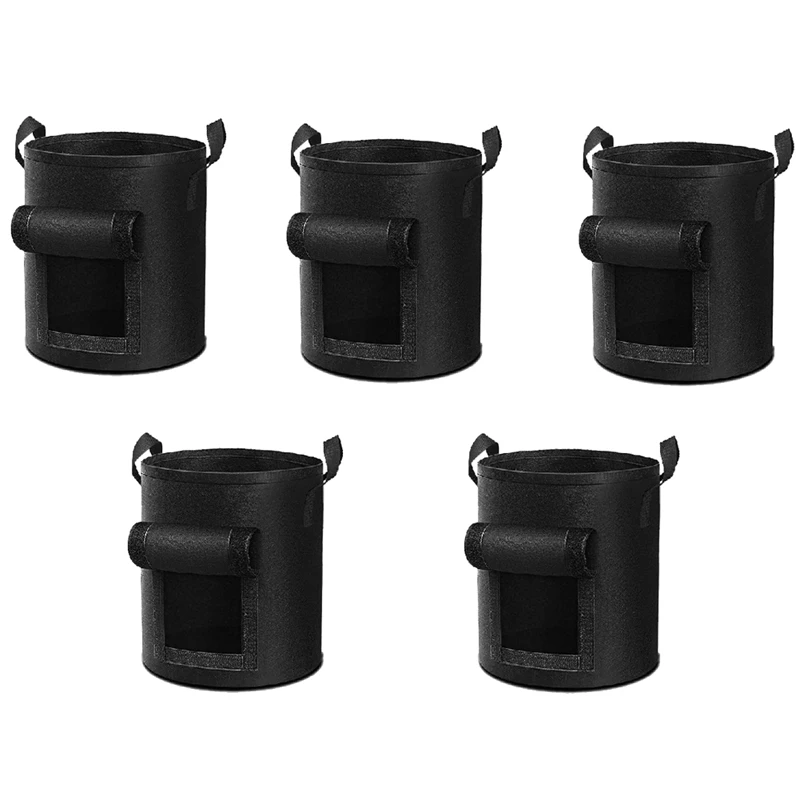 5Packs 10 Gallon Potato Grow Bag, Heavy Duty Potato Bags For Growing Potatoes Fabric Potato Grow Bags With Flap
5Packs 10 Gallon Potato Grow Bag, Heavy Duty Potato Bags For Growing Potatoes Fabric Potato Grow Bags With Flap