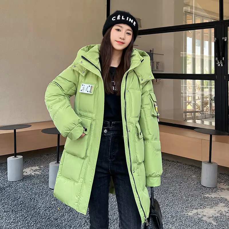 2023 Winter New Padded Jacket Women's Mid-Length Parkas Loose Stand-Up Collar Thickened Tooling Coat Female Outerwear
2023 Winter New Padded Jacket Women's Mid-Length Parkas Loose Stand-Up Collar Thickened Tooling Coat Female Outerwear
