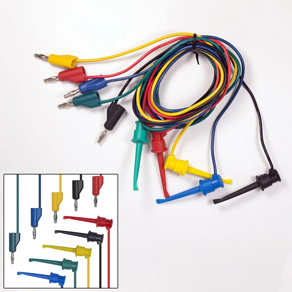 5PCS Test Wires 30VAC/60VDC Multimeter Hook Clamp Wire 4mm Banana Plug Stackable Wires Electrician Testing Connection Line
5PCS Test Wires 30VAC/60VDC Multimeter Hook Clamp Wire 4mm Banana Plug Stackable Wires Electrician Testing Connection Line