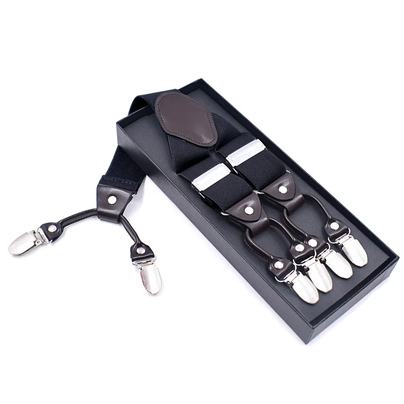 3.5*120Cm Suspensors For Men's Pants Leather Alloy 6Clips Suspenders For Men Adjustable Braces Male Vintage Harness Mens Fashion
3.5*120Cm Suspensors For Men's Pants Leather Alloy 6Clips Suspenders For Men Adjustable Braces Male Vintage Harness Mens Fashion