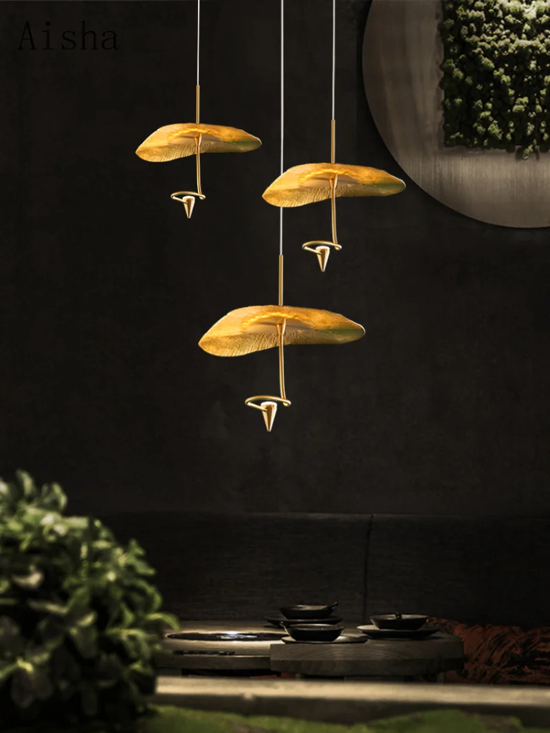 Copper Lotus Leaf Pendant Lamp Stair Long Hanging Light Luxury Restaurant Duplex Building Living Room Bedroom Hotel Villa Lamps
Copper Lotus Leaf Pendant Lamp Stair Long Hanging Light Luxury Restaurant Duplex Building Living Room Bedroom Hotel Villa Lamps
