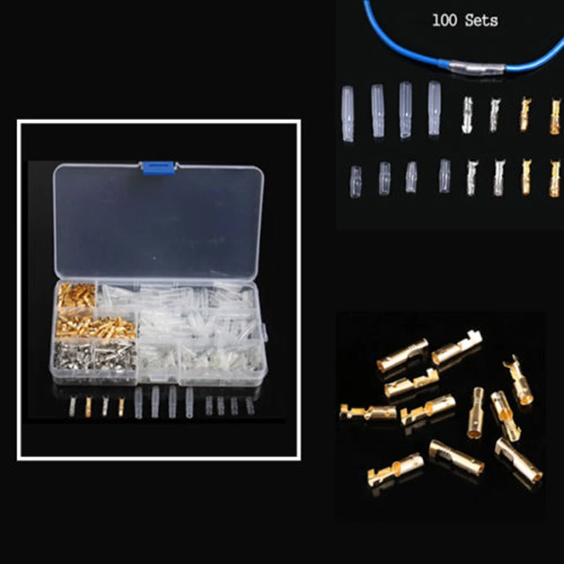 Tin 400PCS Motorcycle Brass Male&Female Connectors Autos Bullet 3.9mm Wire Terminals Replacement Replaces Popular
Tin 400PCS Motorcycle Brass Male&Female Connectors Autos Bullet 3.9mm Wire Terminals Replacement Replaces Popular