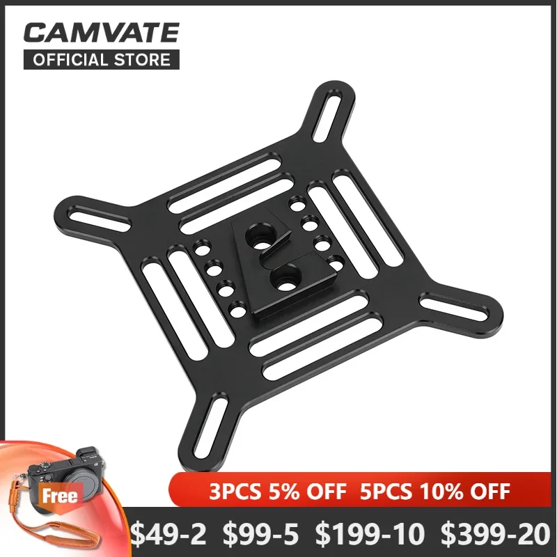 CAMVATE V Mount Vesa Plate Adapter 75x75mm 100x100mm with V-Lock Wedge For LCD Monitor Tripod Stand Camera Cage V Mount Battery
CAMVATE V Mount Vesa Plate Adapter 75x75mm 100x100mm with V-Lock Wedge For LCD Monitor Tripod Stand Camera Cage V Mount Battery