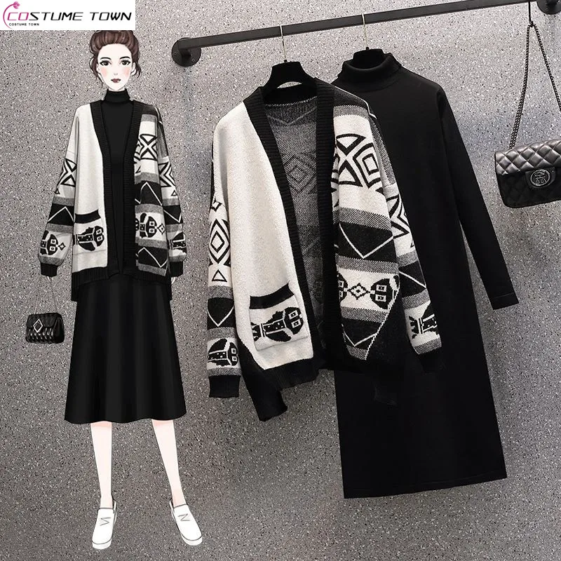 Spring and Autumn Season Set for Women 2023 New Korean Edition Slimming Sweater Cardigan Coat Knitted Dress Two Piece Set
Spring and Autumn Season Set for Women 2023 New Korean Edition Slimming Sweater Cardigan Coat Knitted Dress Two Piece Set